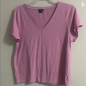 Splendid Heather Pink V-Neck Short Sleeve Tee